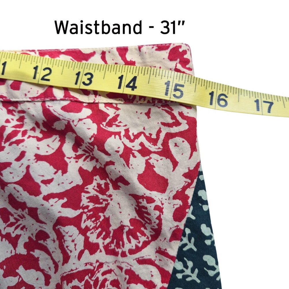 FREE PEOPLE Polska Medley Floral pattern mix Swirly Patchwork Maxi Skirt Size 10 - Picture 12 of 16